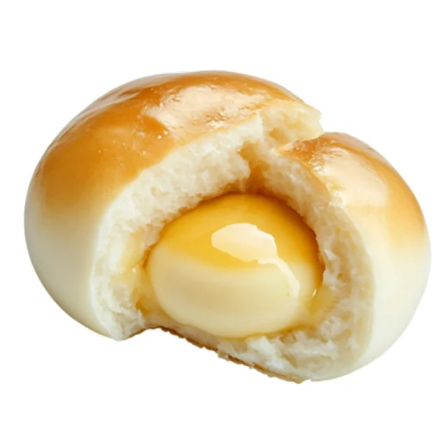 pngtree soft and fluffy custard filled bun with a golden brown crust png image 15088888 1